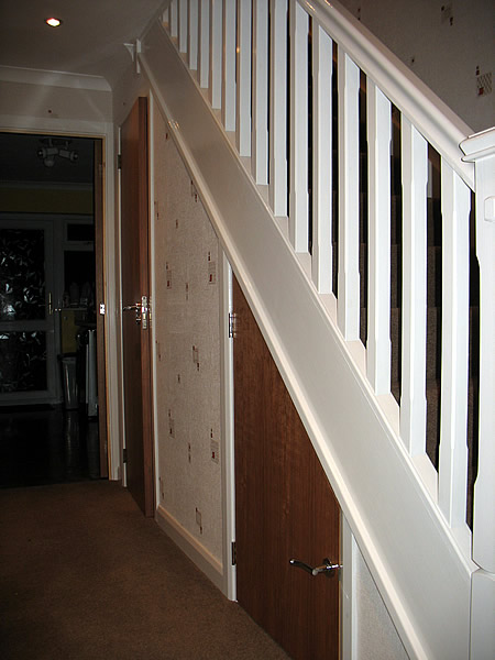 Bottom of stairs after